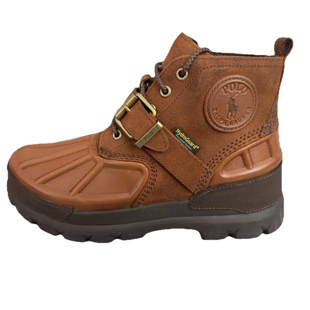 Polo Ralph Lauren Men's Oslo Low Suede Waterproof Leather Boots Size 9 D New